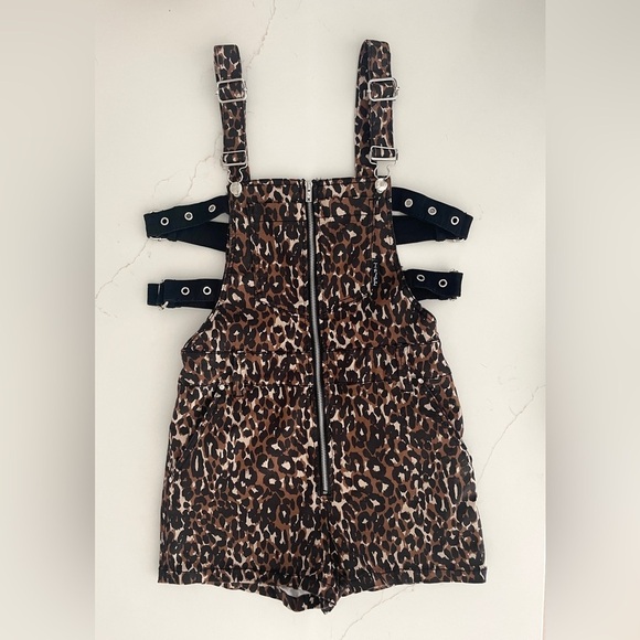 Tripp NYC ‘Daang Goodman’⛓️☠️ Animal Print Side Strappy Harness Overalls⛓️☠️ - Picture 5 of 13